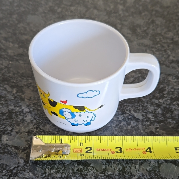 Peco Vintage 1986 Melamine Farm Animals Kids Milk Cup - Picture 6 of 9